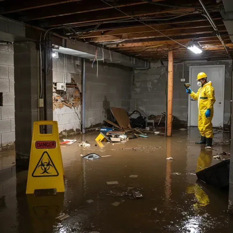 Flooded Basement Electrical Hazard in Fallon, NV Property