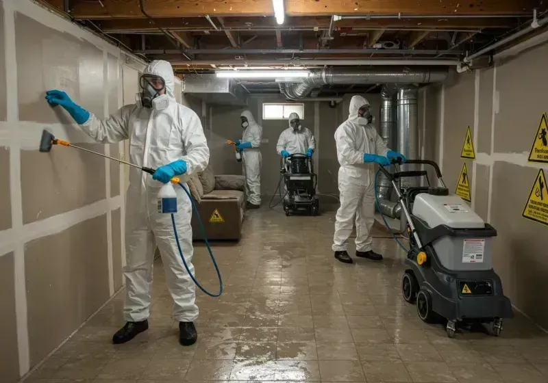 Basement Moisture Removal and Structural Drying process in Fallon, NV